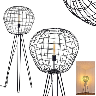 Lampadaire Trepied Industriel Cage à Oiseaux - V2