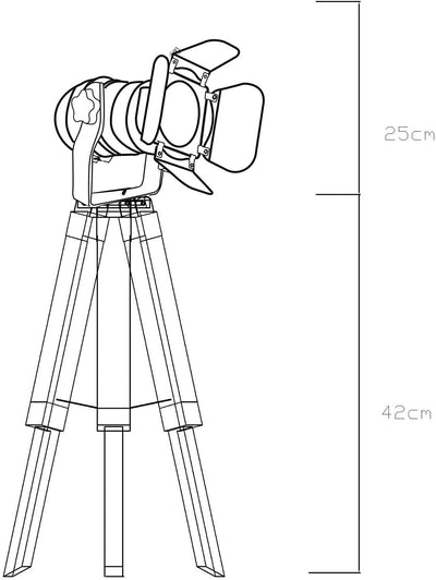 Lampadaire Cinema Industriel XS