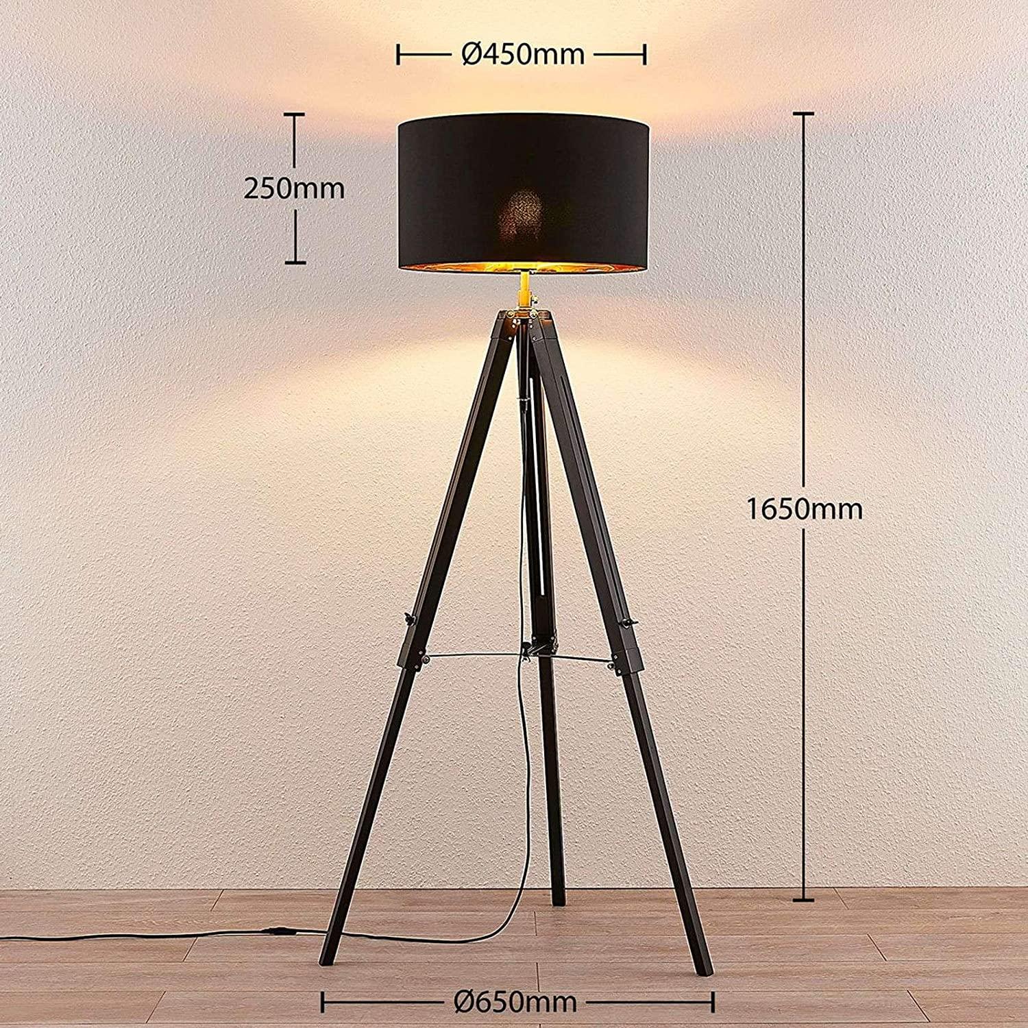 Lampadaire Trepied Industriel Black