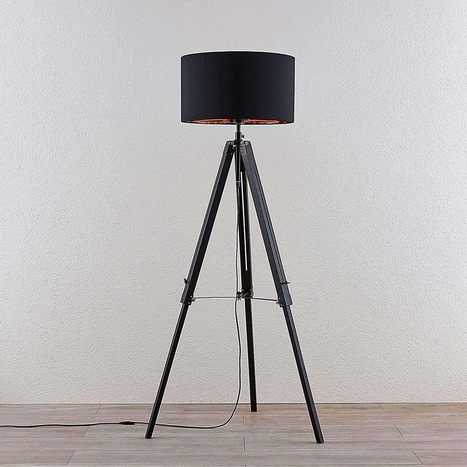 Lampadaire Trepied Industriel Black