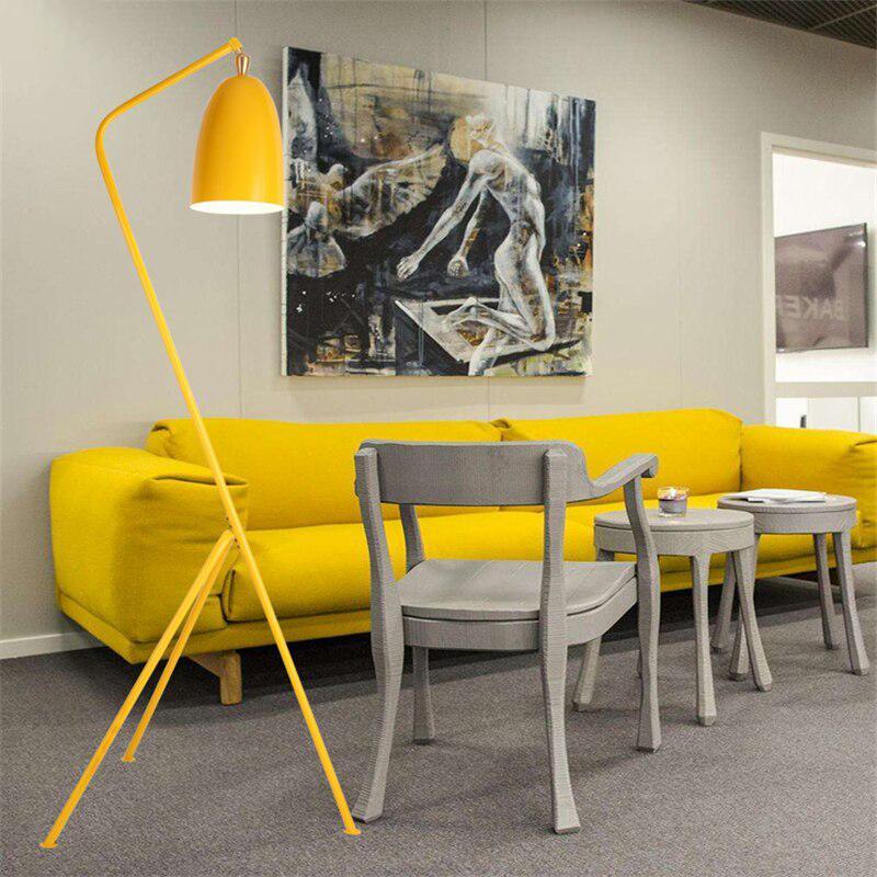 Lampadaire Salon Industriel Loft Jaune