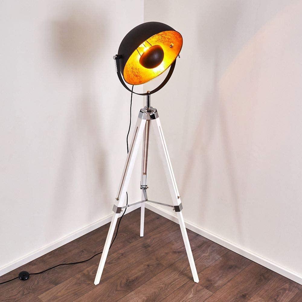 Lampadaire Cinema Industriel Moon - Pied Blanc | Mon Luminaire Industriel