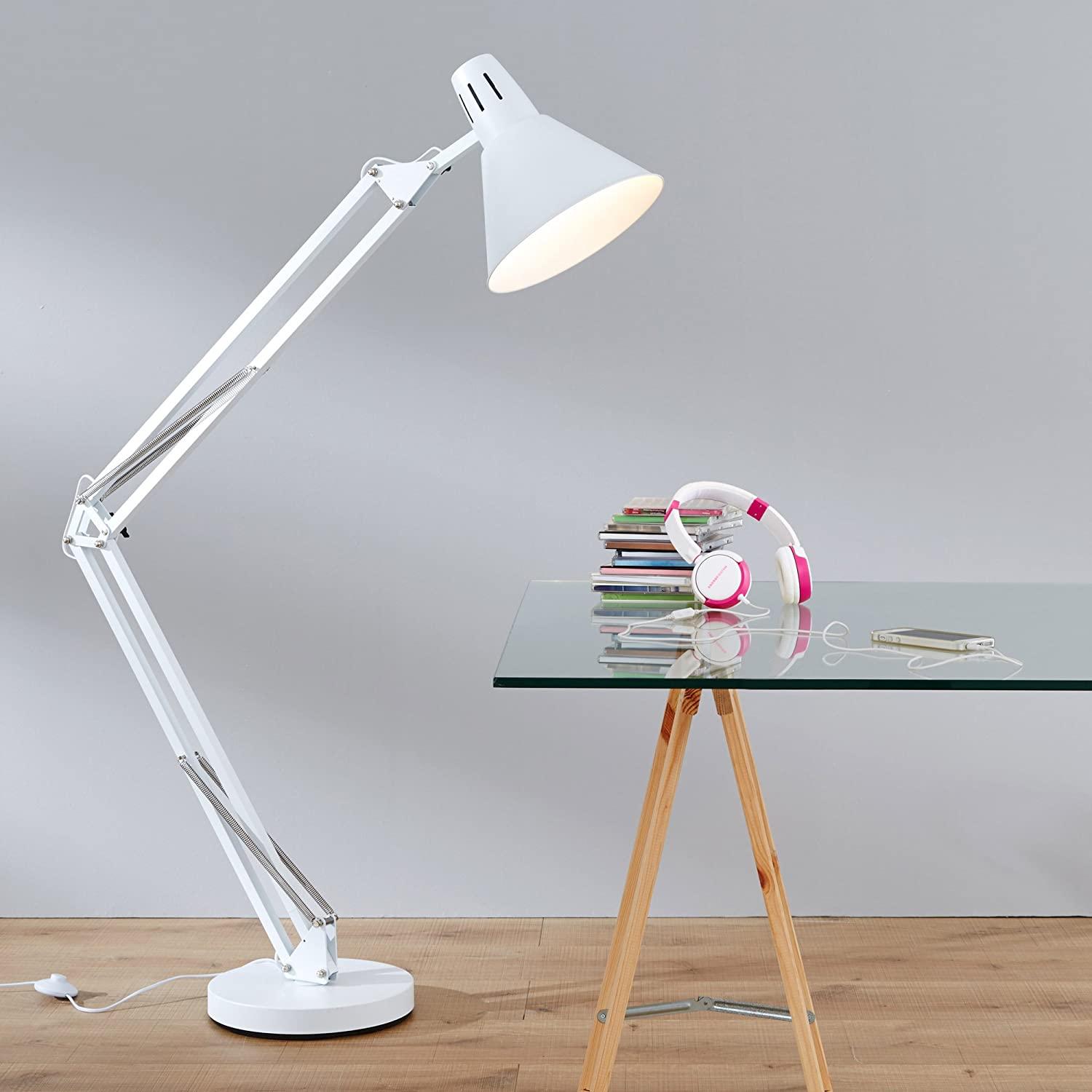 Lampadaire Cinema Industriel Pixar Blanc | Mon Luminaire Industriel