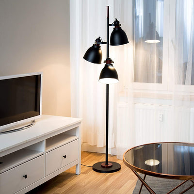 Lampadaire Industriel Noir 3 Spots XL | Mon Luminaire Industriel