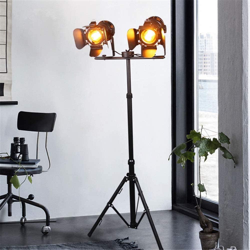 Lampadaire Industriel Noir Double Spot | Mon Luminaire Industriel