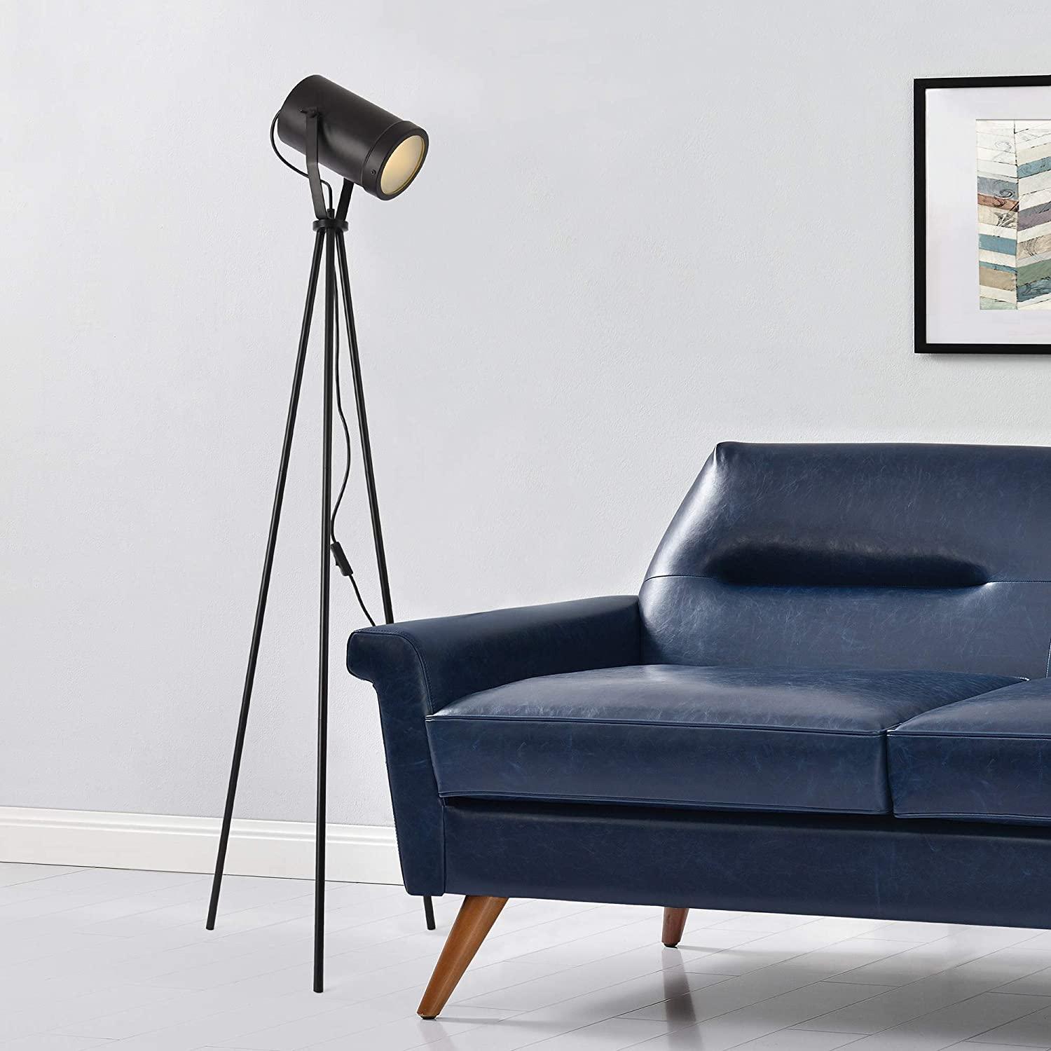 Lampadaire Industriel Noir Projecteur Minimaliste | Mon Luminaire Industriel