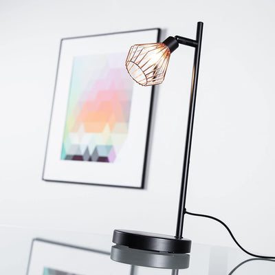 Lampadaire Industriel Noir XS Cage Cuivre | Mon Luminaire Industriel