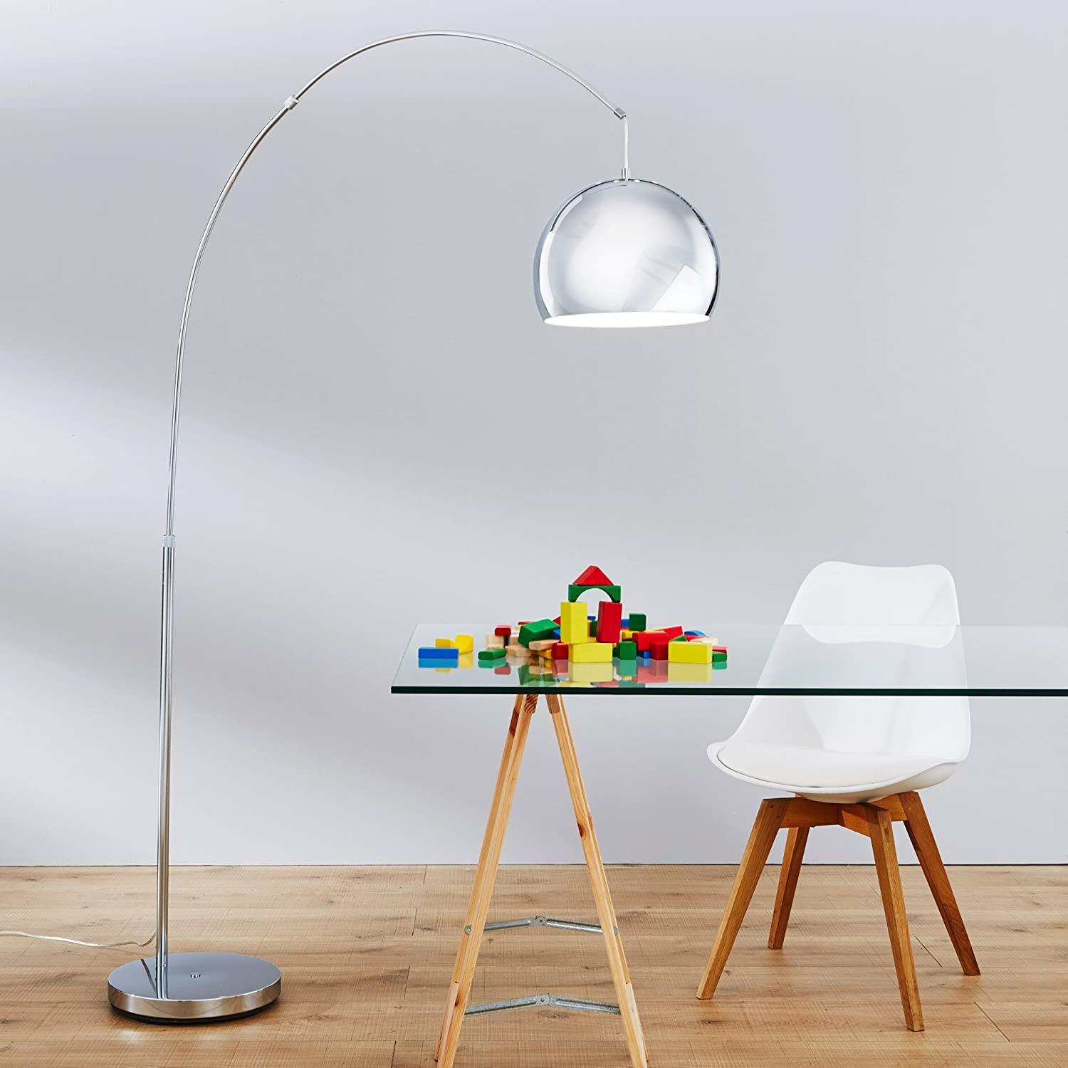 Lampadaire Salon Industriel Globe Chrome | Mon Luminaire Industriel