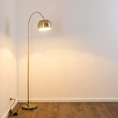 Lampadaire Salon Industriel Sofa - Acier Brossé | Mon Luminaire Industriel