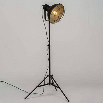 Lampadaire Trépied Industriel Grillagé | Mon Luminaire Industriel
