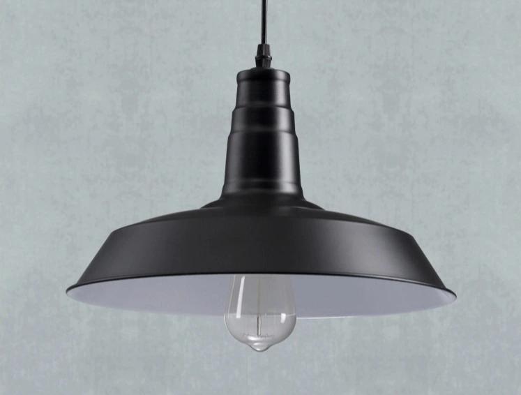 Suspension Industrielle Metal Noir