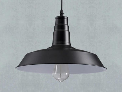 Suspension Industrielle Metal Noir