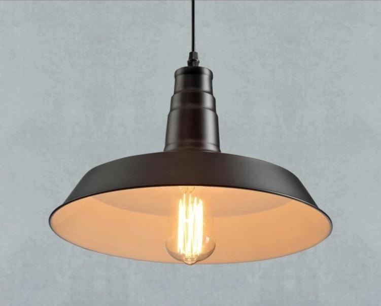 Suspension Industrielle Metal Noir