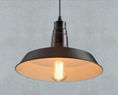 Suspension Industrielle Metal Noir