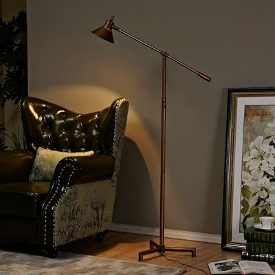 Lampadaire Cuivre Salon Industriel