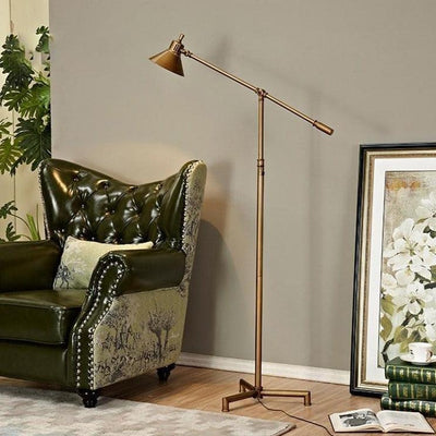 Lampadaire Salon Cuivre Industriel