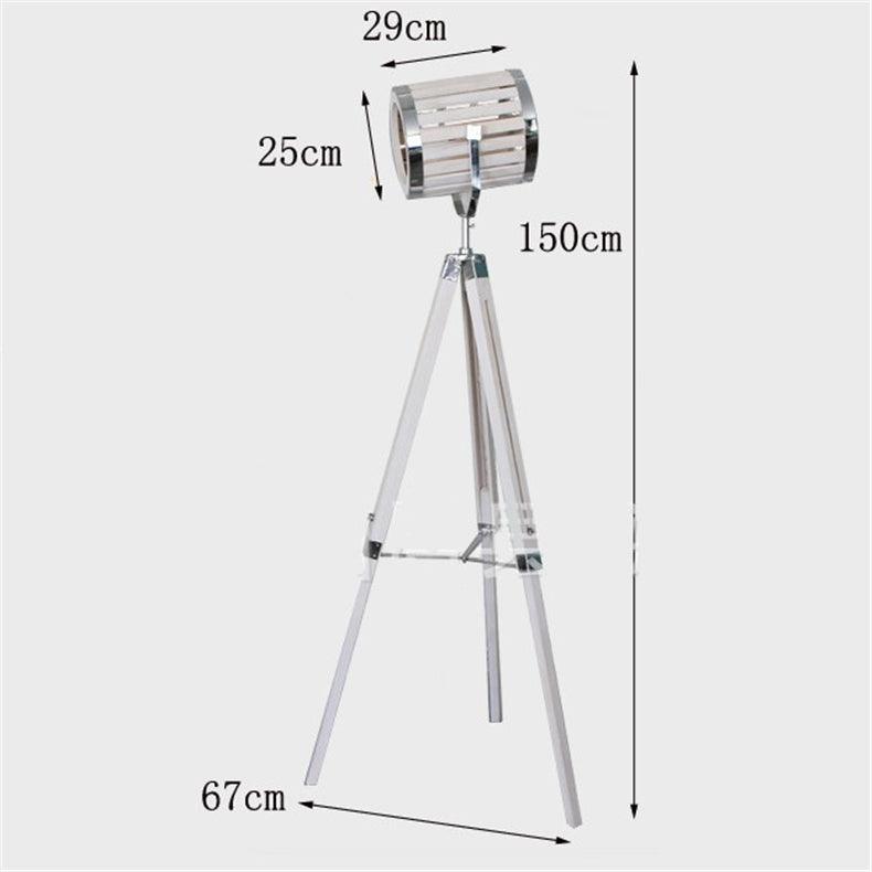 Lampadaire Cinema Industriel Tonneau Black