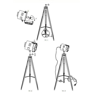Lampadaire Cinema Industriel Tonneau