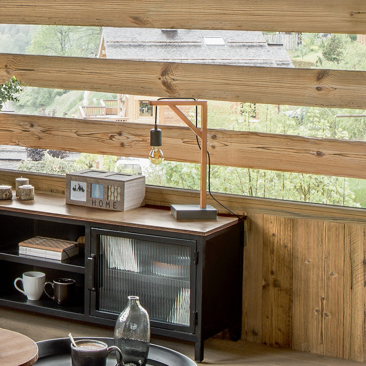 Lampe de Chevet Vintage Bois