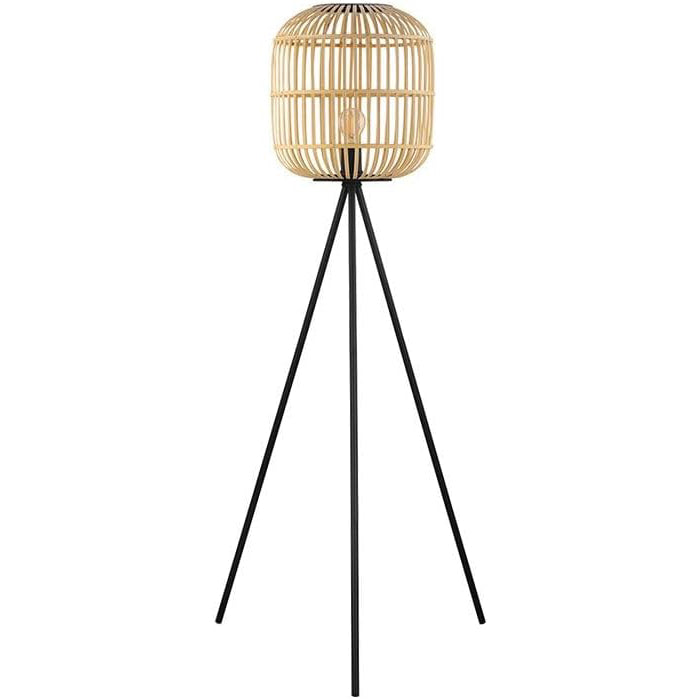 Lampadaire Trepied Rotin