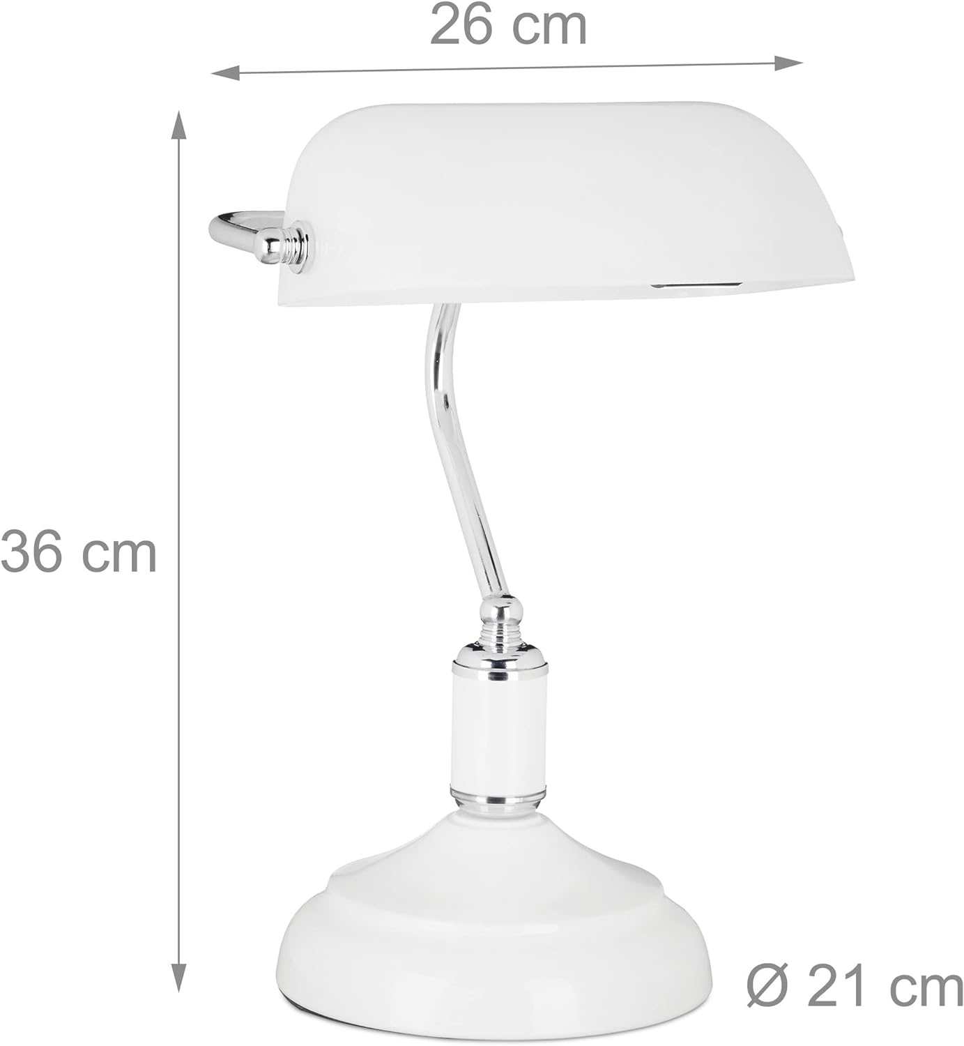 Lampe de Banquier Blanche