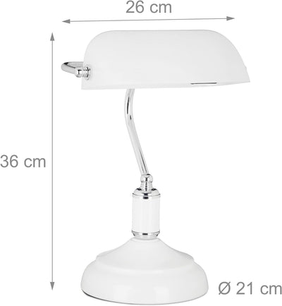 Lampe de Banquier Blanche