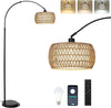 Lampadaire Arc Rotin