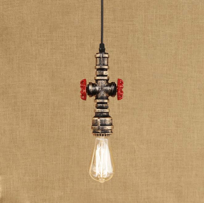 Suspension Industrielle Robinet Double Bronze