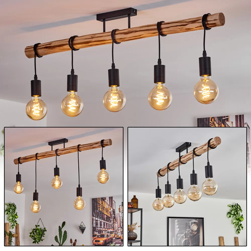 Grand Plafonnier Bois