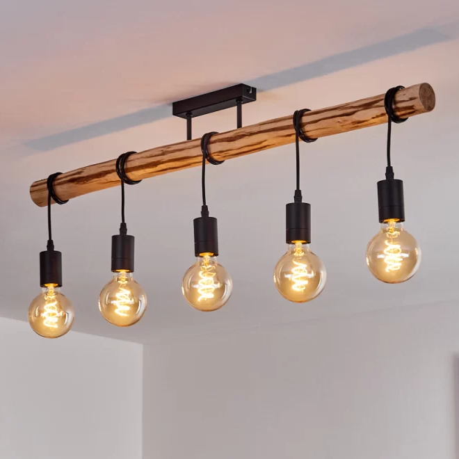 Grand Plafonnier Bois