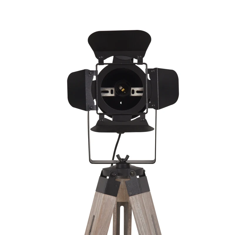 Lampadaire Trepied Bois Cinema