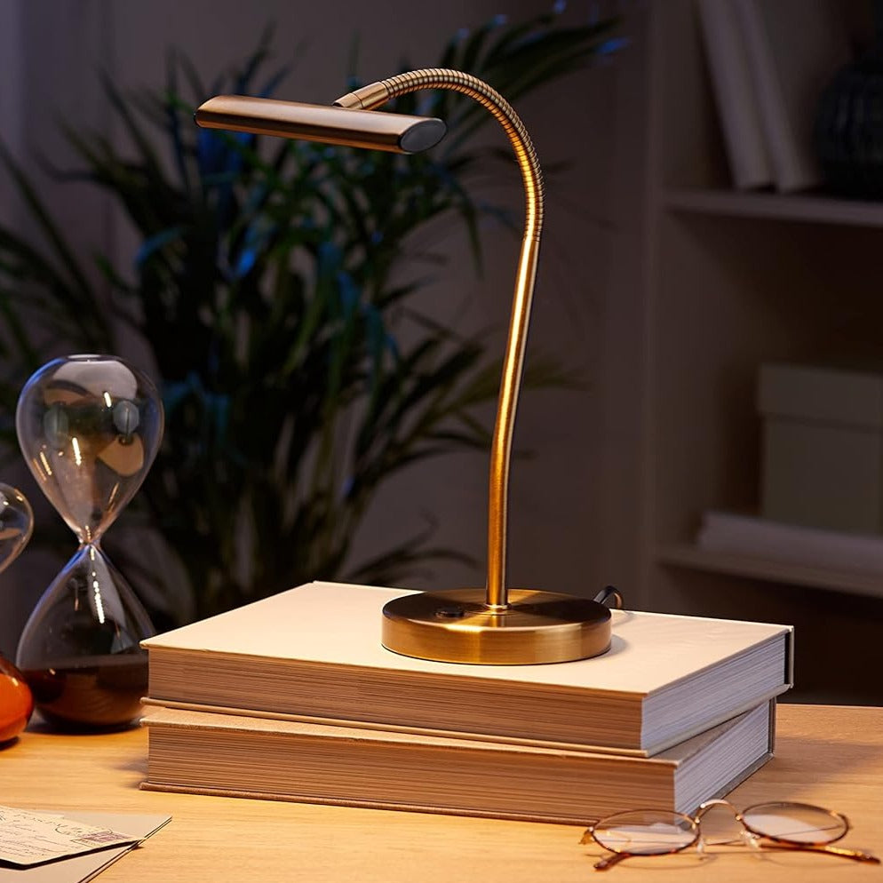 Lampe Bureau Laiton Vintage