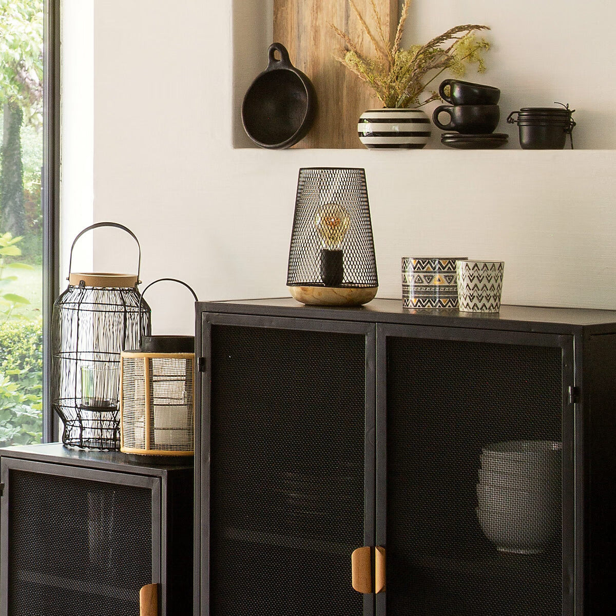 Lampe de Bureau Bois et Metal