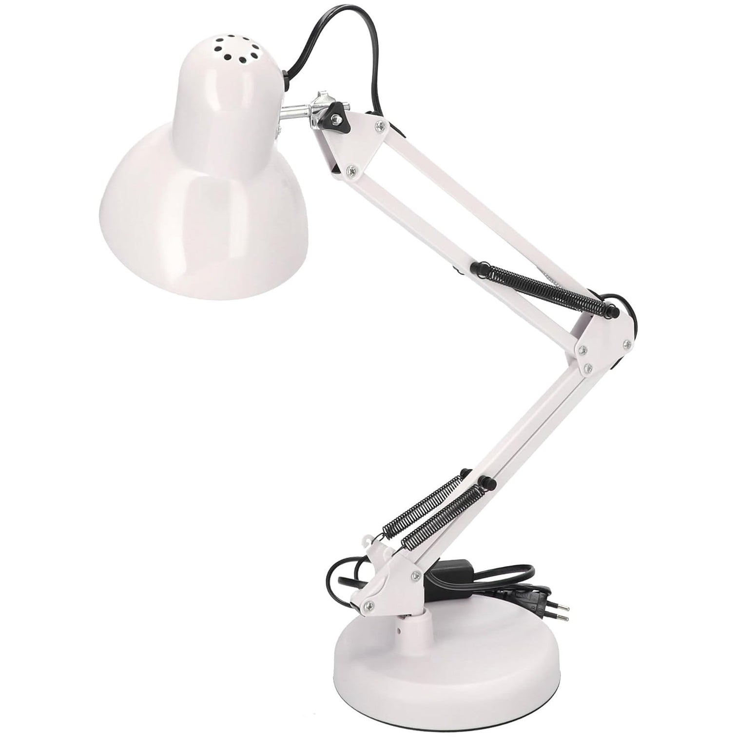 Lampe de Bureau Industrielle Articulée Blanche
