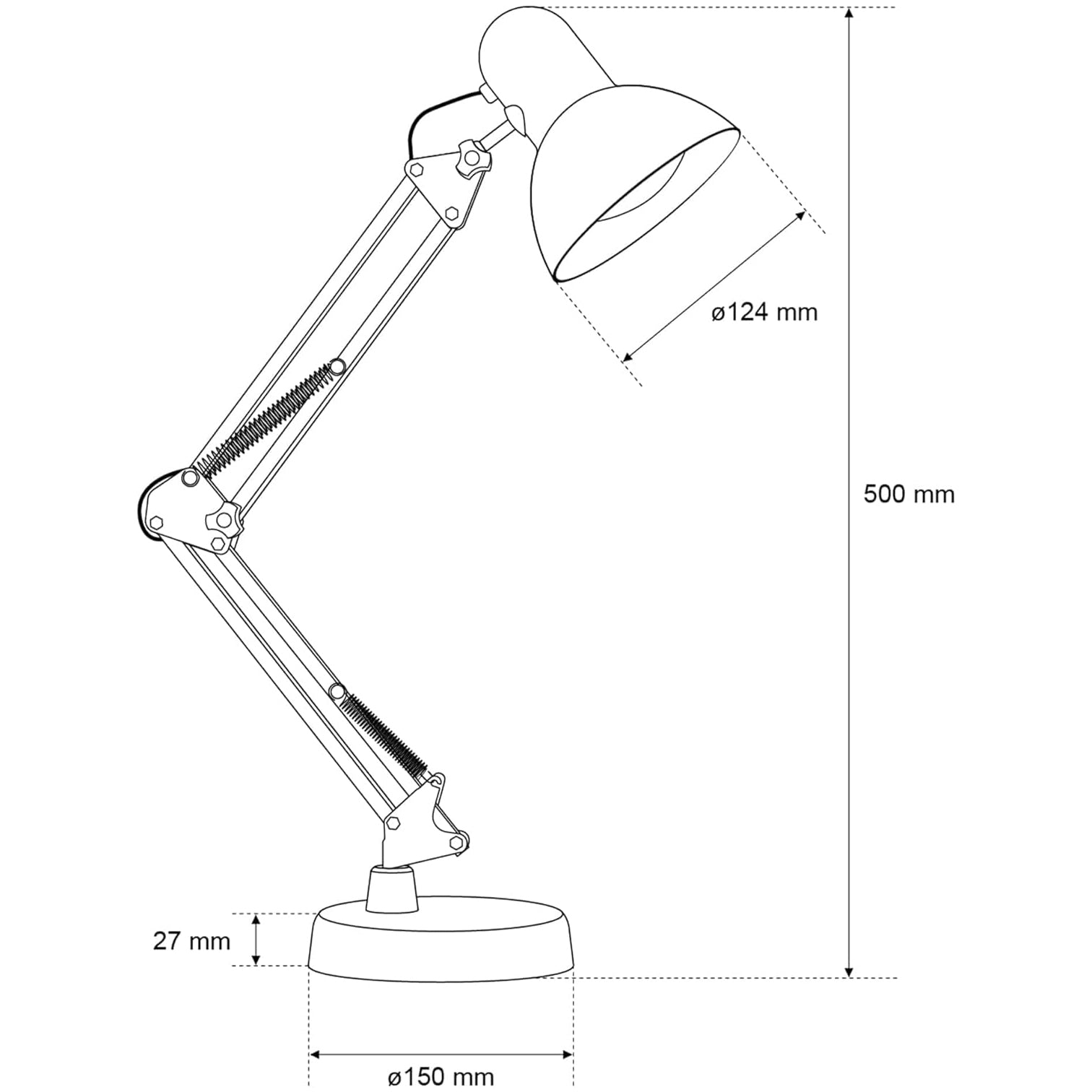 Lampe de Bureau Industrielle Articulée Blanche