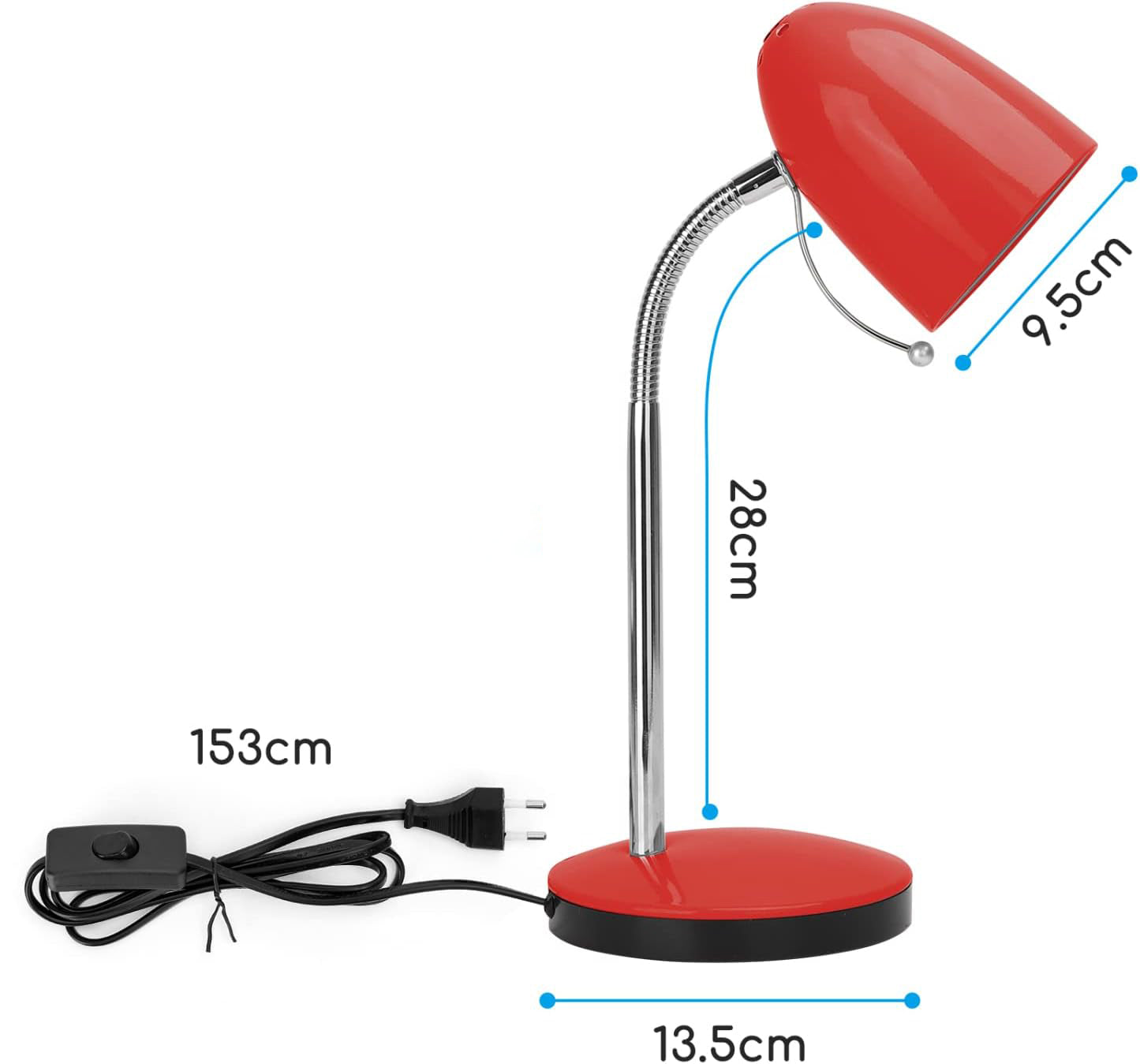 Lampe de Bureau Vintage Rouge