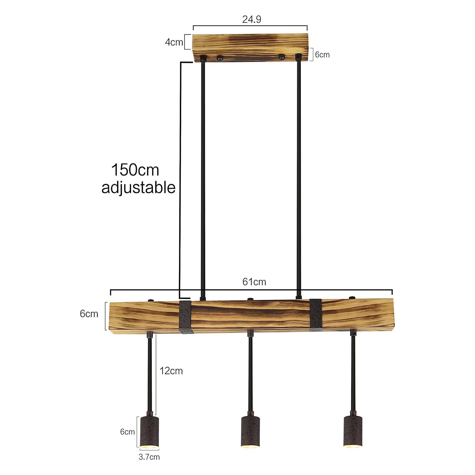 Lustre Bois Rustique