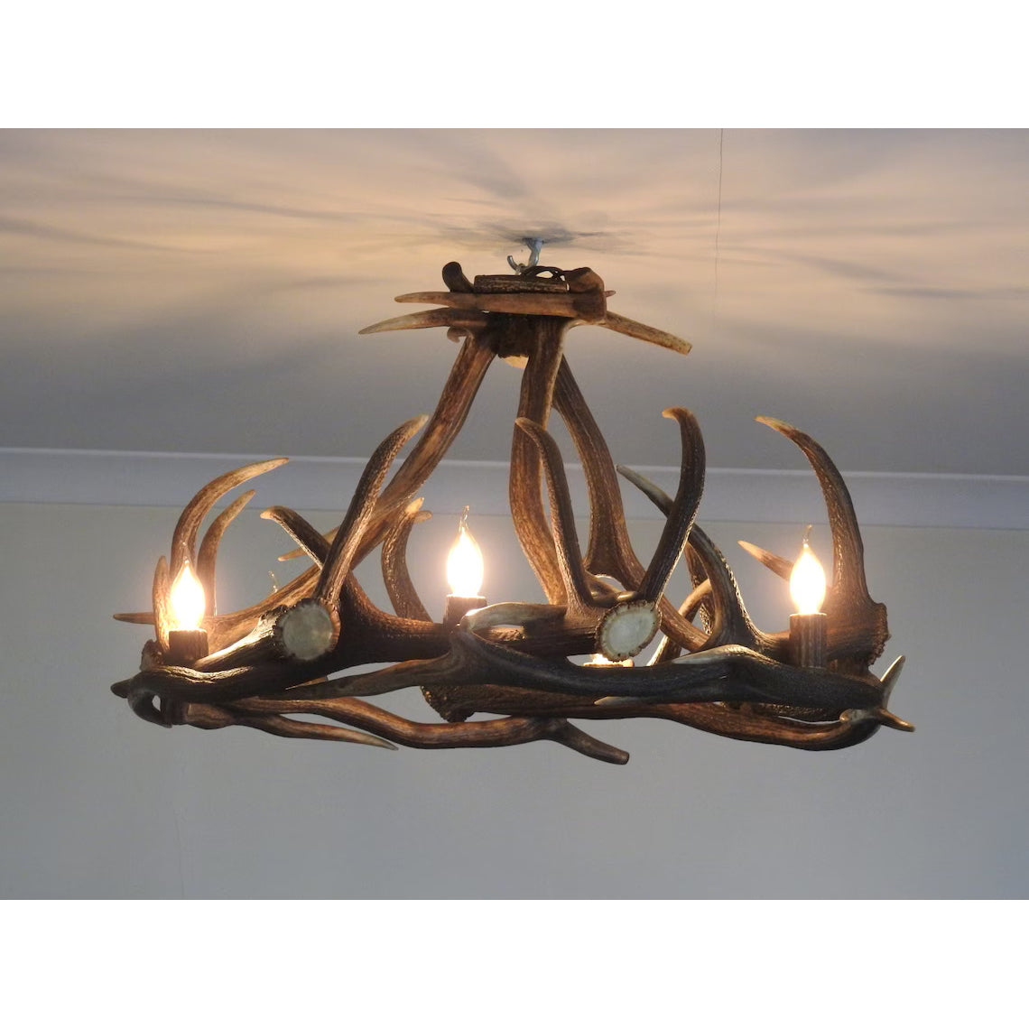 Lustre Bois de Cerf Véritable