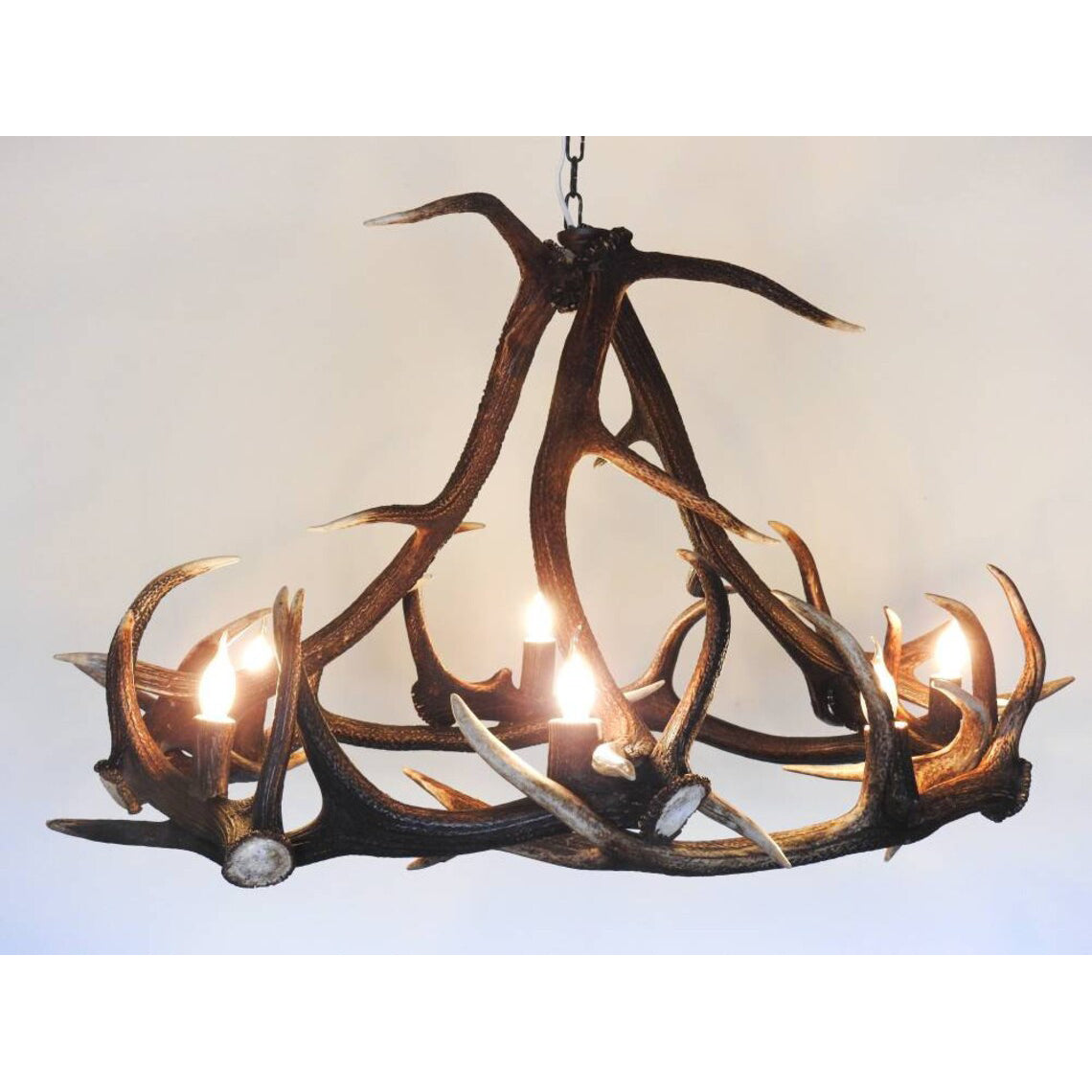 lustre bois de cerf veritable 