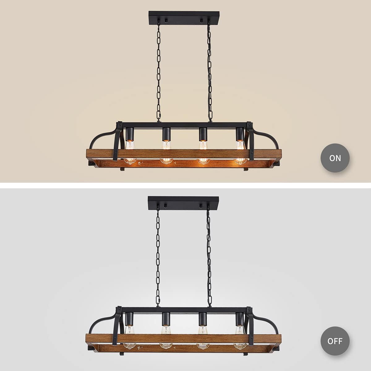 Lustre Campagne Chic Bois