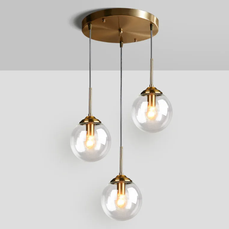 Lustre Globe Verre Vintage