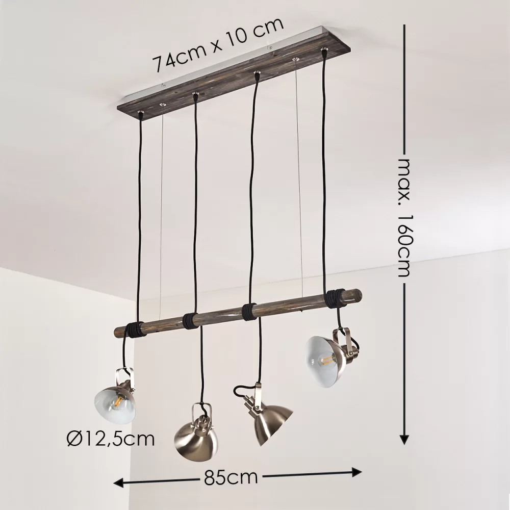 Lustre Industriel 4 Spots