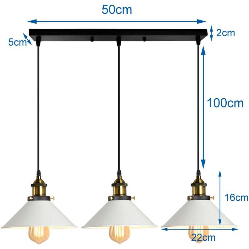 Lustre Industriel Blanc