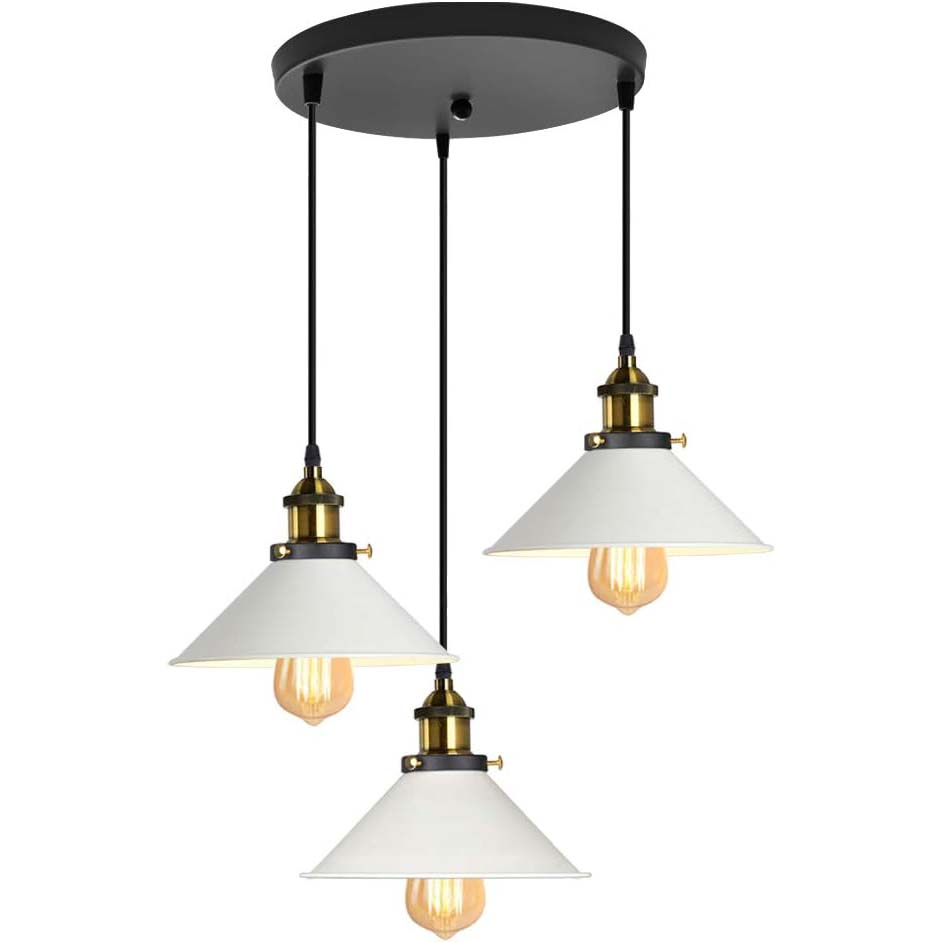 Lustre Industriel Blanc
