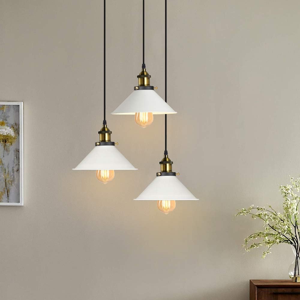 Lustre Industriel Blanc