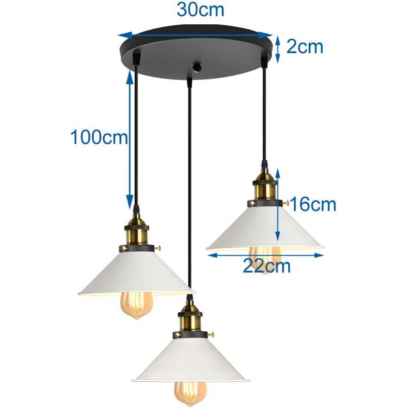 Lustre Industriel Blanc