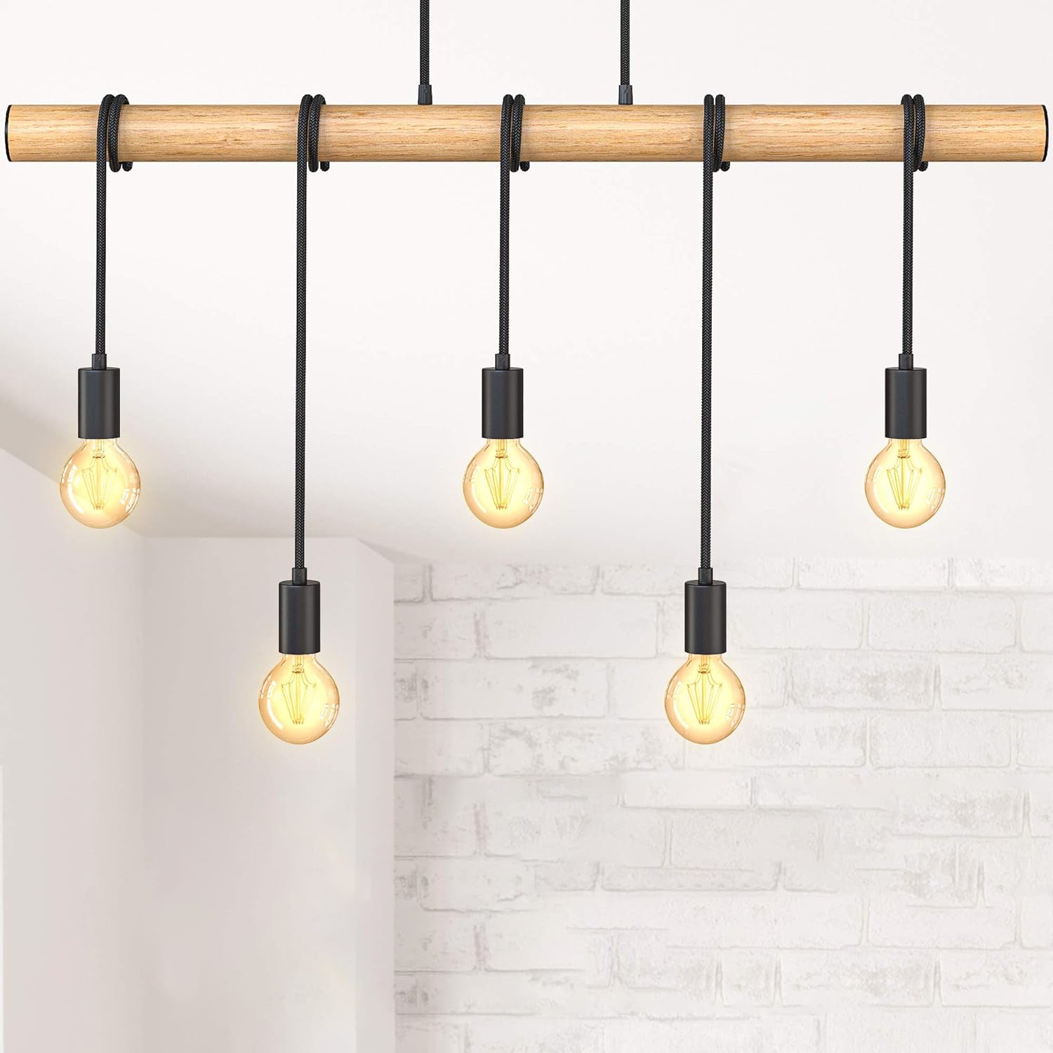 Lustre Industriel Bois