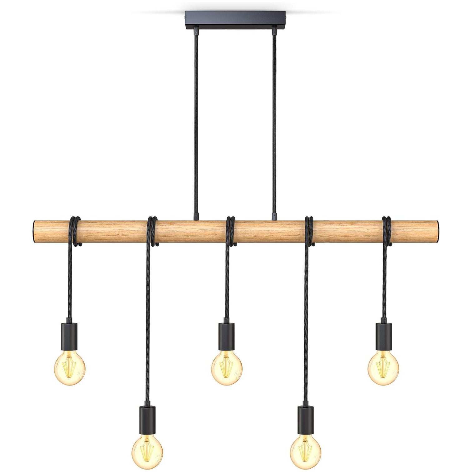 Lustre Industriel Bois