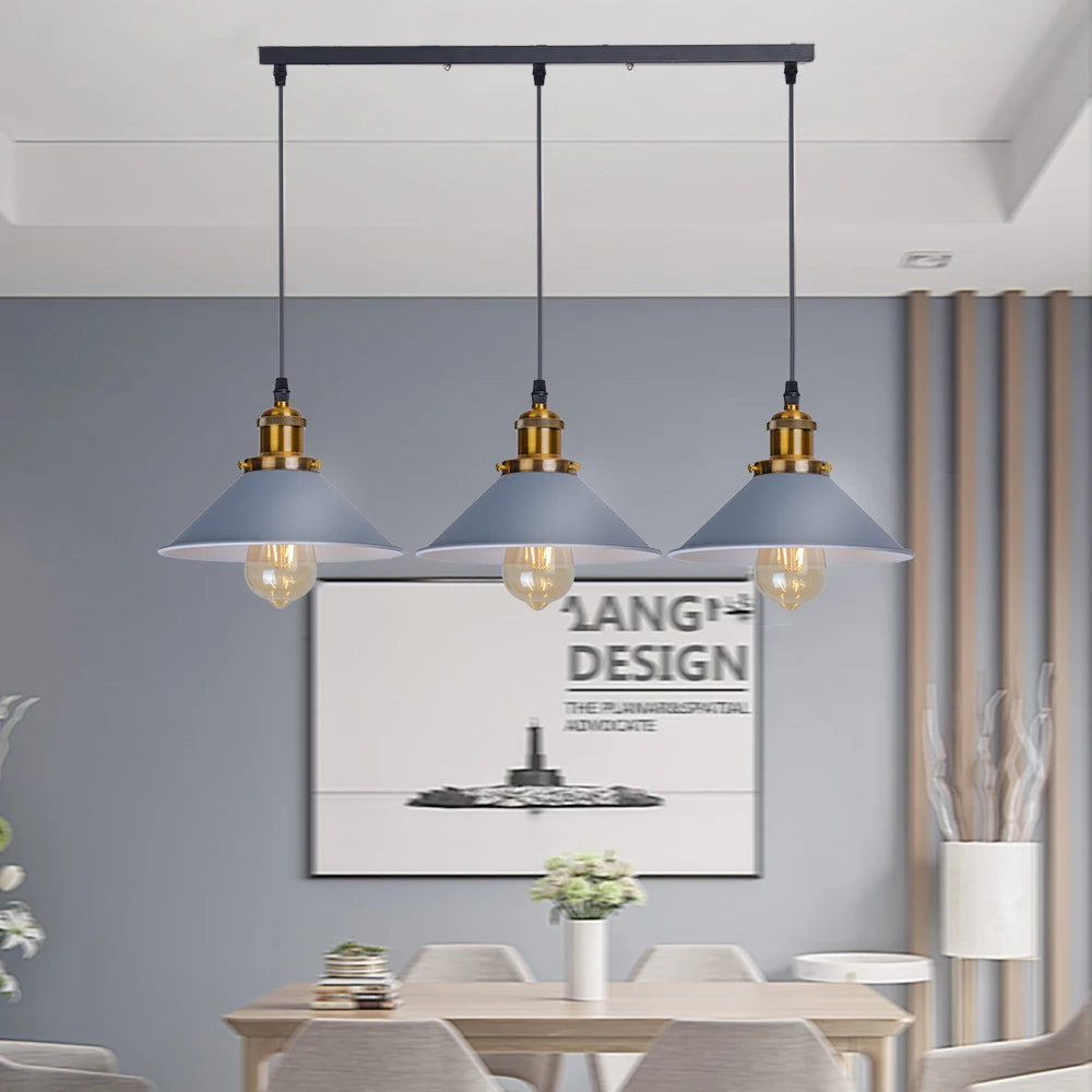 Lustre Industriel Gris