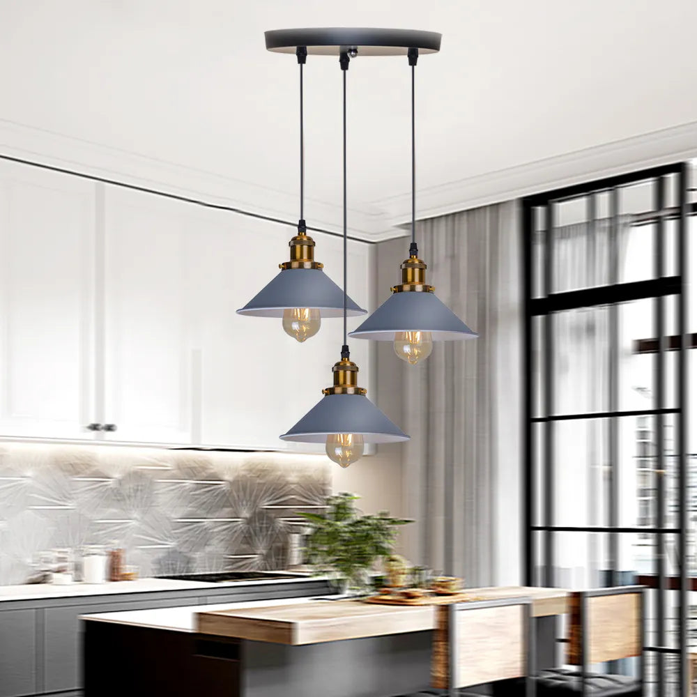 Lustre Industriel Gris